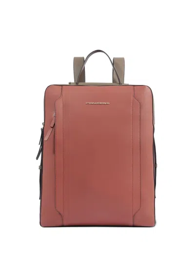 Piquadro Leather Laptop Backpack In Pattern