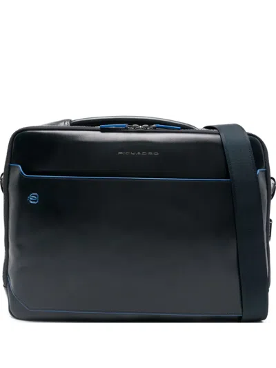 Piquadro Leather Laptop Bag In Black
