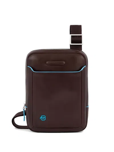 Piquadro Leather Laptop Bag In Brown