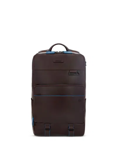Piquadro Leather Laptop Bag In Brown