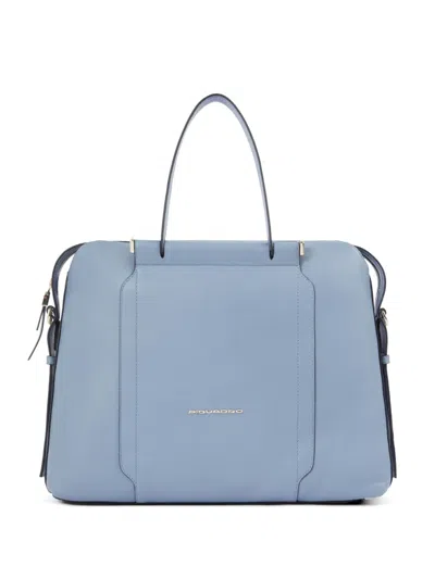 Piquadro Leather Laptop Bag In Pattern