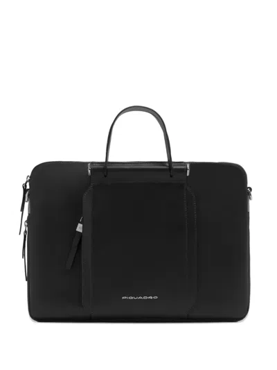 Piquadro Leather Laptop Bag In Pink