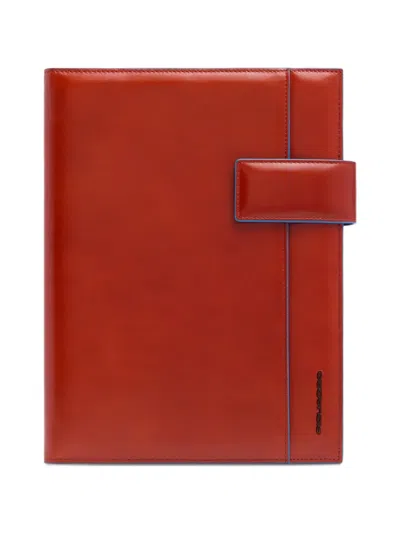 Piquadro Leather Planner In Red