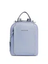 Piquadro Leather Textile Backpack In Red