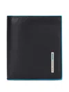Piquadro Leather-trimmed Wallet In Black