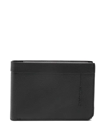 Piquadro Leather Wallet In Black
