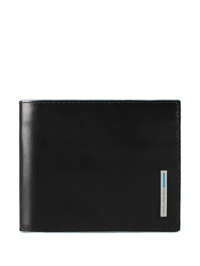 Piquadro Leather Wallet In Black