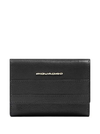 Piquadro Leather Wallet In Black