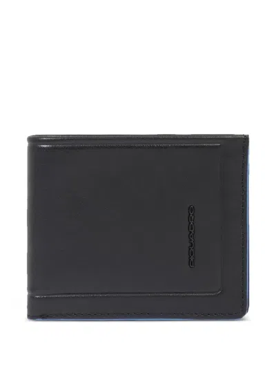 Piquadro Leather Wallet In Black