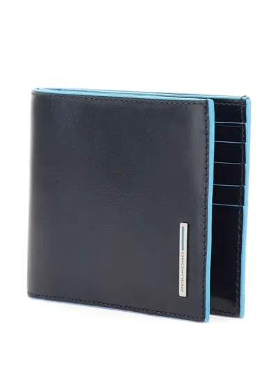 Piquadro Leather Wallet In Blue