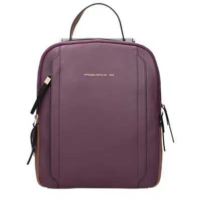 Piquadro Leather Women's Backpacks In Purple