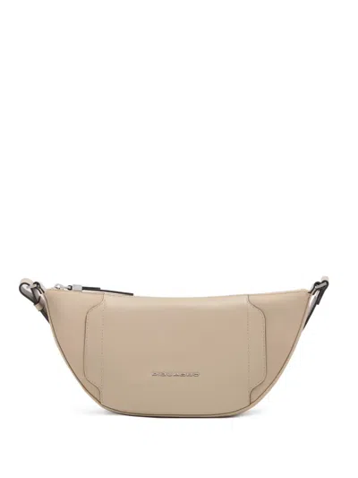 Piquadro Leather-panelled Belt Bag In White