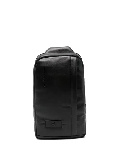 Piquadro Lobo-patch Backpack In Black