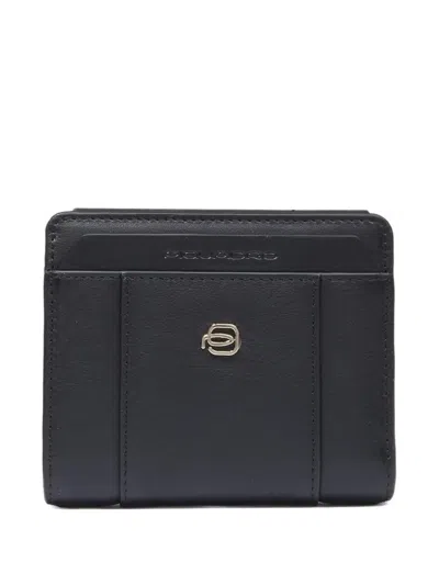 Piquadro Logo Bifold Wallet In Black