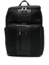 Piquadro Logo-lettering Backpack In Black
