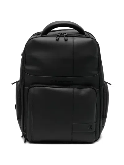 Piquadro Logo-lettering Backpack In Black