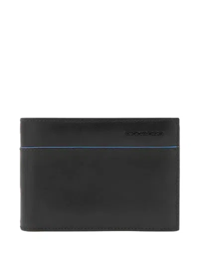 Piquadro Logo-lettering Wallet In Black