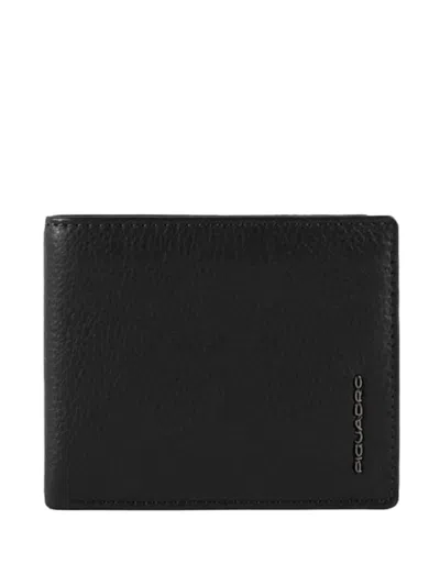 Piquadro Leather Cardholder In Black