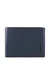 Piquadro Logo-lettering Wallet In Blue