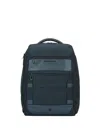 Piquadro Logo-plaque Backpack In Blue