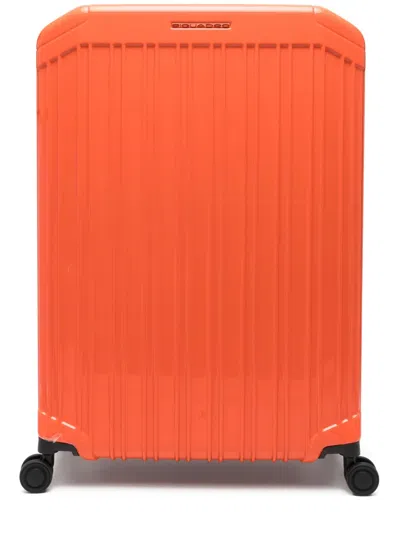 Piquadro Logo-plaque Holdall In Orange