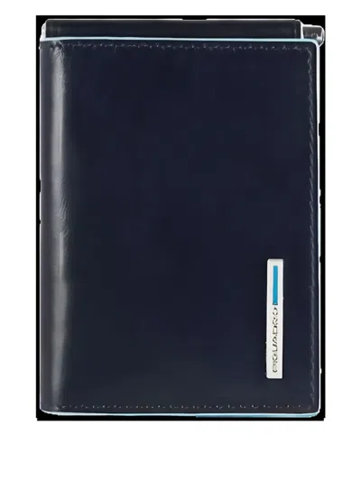Piquadro Logo-print Card Holder In Blue