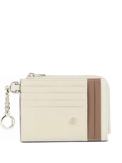 Piquadro Logo-appliqué Cardholder In Neutral