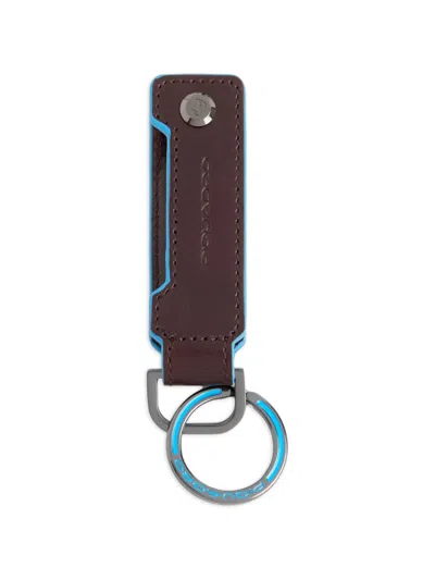 Piquadro Logo-debossed Keychain In Green