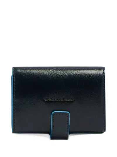 Piquadro Logo-debossed Leather Cardholder In Pattern