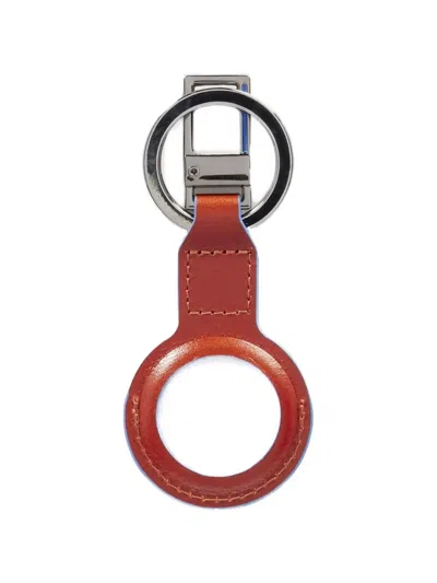 Piquadro Logo-detail Airtag® Keychain In Orange