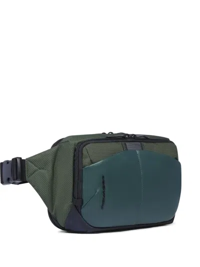 Piquadro Logo-embossed Belt Bag In Green