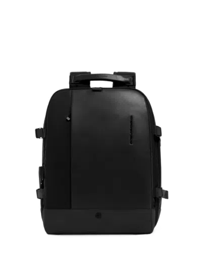 Piquadro Logo-embossed Expandable Backpack In Red