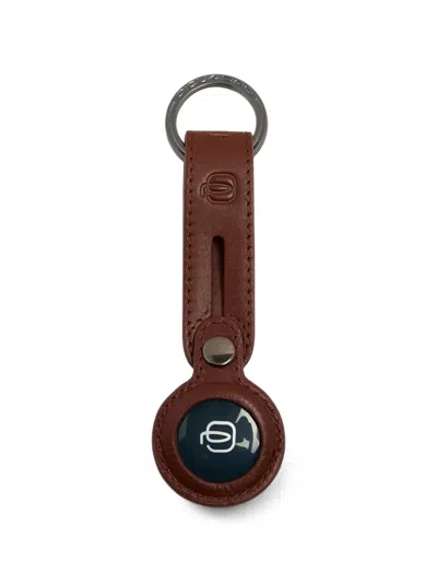 Piquadro Logo-embossed Keyring In Multi
