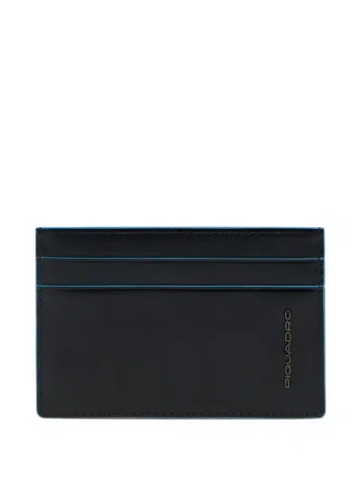 Piquadro Logo-engraved Leather Cardholder In Brown