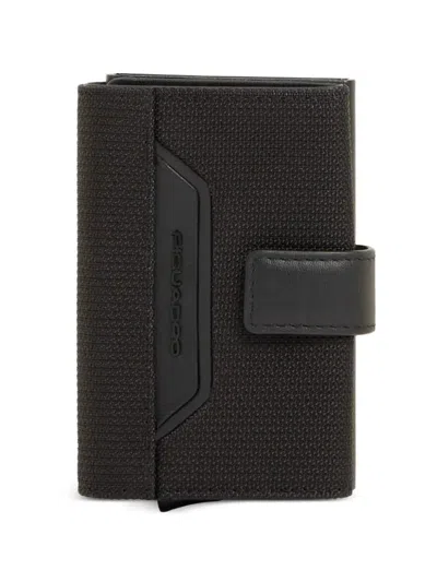 Piquadro Logo-lettering Pop-up Cardholder In Black