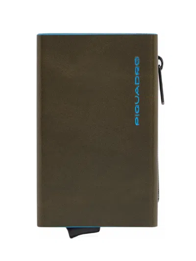 Piquadro Logo-lettering Wallet In Green