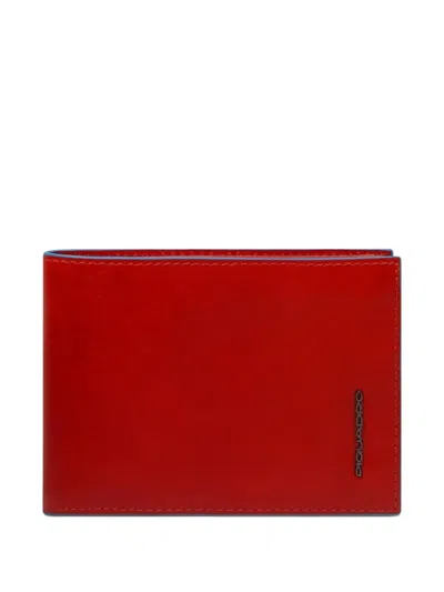 Piquadro Logo-lettering Wallet In Red