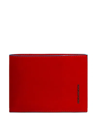 Piquadro Logo-lettering Wallet In Red