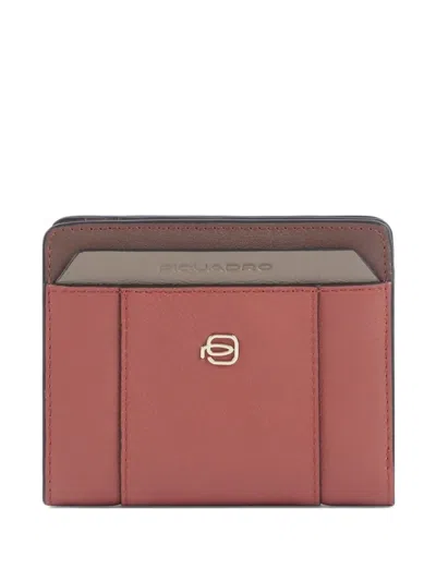 Piquadro Logo-plaque Bi-fold Leather Wallet In Black