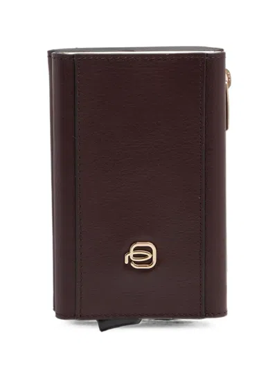 Piquadro Logo-plaque Bi-fold Wallet In White