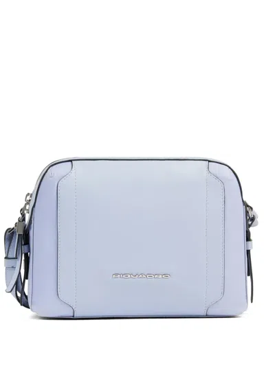 Piquadro Logo-plaque Camera Bag In Blue