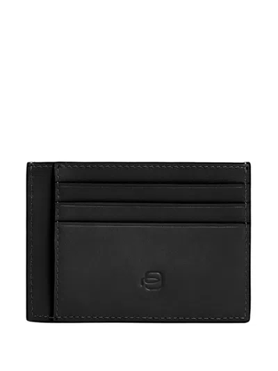 Piquadro Logo-plaque Cardholder In Orange