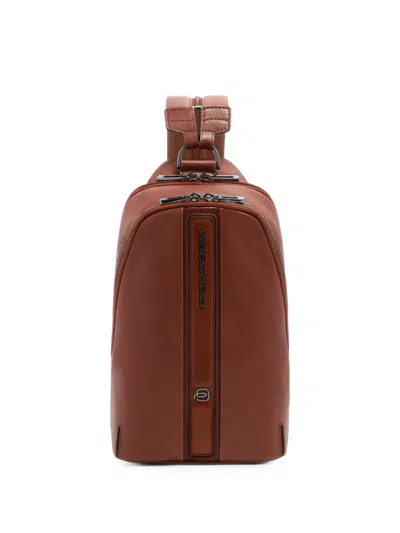 Piquadro Logo-plaque Convertible Backpack In Purple