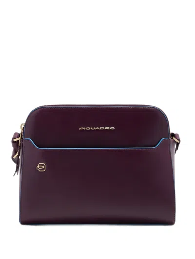 Piquadro Logo-plaque Crossbody Bag In Red