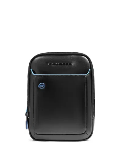 Piquadro Logo-plaque Ipad® Cross Body Bag In Black