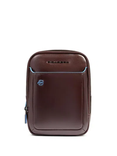 Piquadro Logo-plaque Ipad® Cross Body Bag In Brown