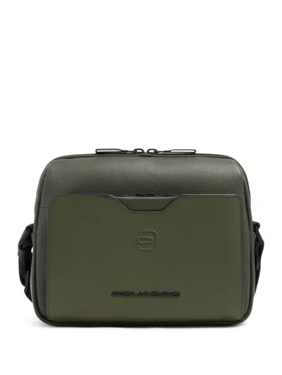 Piquadro Logo-plaque Ipad® Cross Body Bag In Green