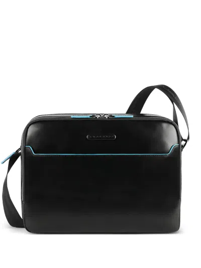 Piquadro 로고 장식 레더 백팩 In Black