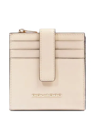 Piquadro Logo-plaque Leather Cardholder In Pattern