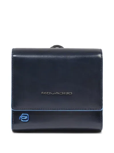 Piquadro Logo-plaque Leather Charger Case In Orange